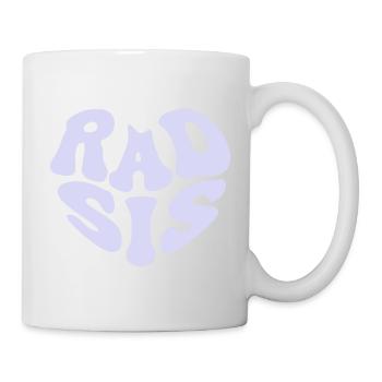 Rad Sister - Cœur vintage (couleur personnalisée) - Mug blanc - blanc - Droite