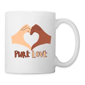 Pure Love Heart Hand Design - Mug - white - Right