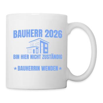 Construction de la maison Je ne suis pas responsable - constructeur 2026 - Mug blanc - blanc - Droite