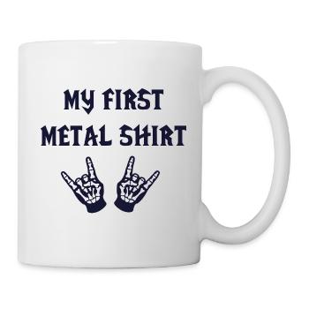 mon premier shirt metal musique bébé rock  - Mug blanc - blanc - Droite