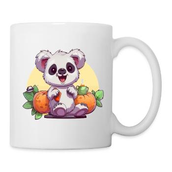 Kuschelk Panda Herbst Kürbisse - Tasse - Weiß - Rechts