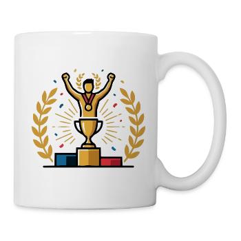 Siegerpokal So sehen Gewinner aus Sieger Motiv - Tasse - Weiß - Rechts