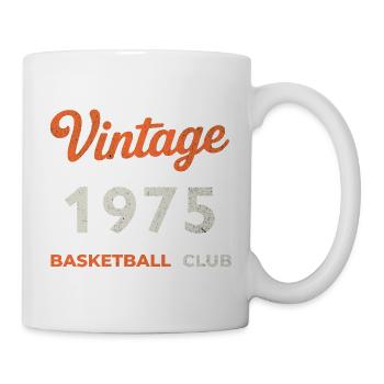 Vintage 1975 – Basketball Club Retro Birth Year - Mug - white - Right