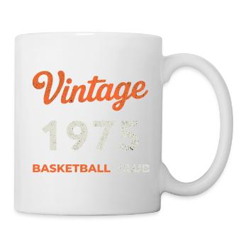 Vintage 1975 – Basketball Club Retro Birth Year - Mug - white - Right