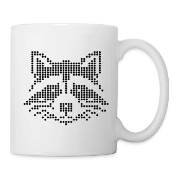 geometric raccoon design - Mug - white - Right