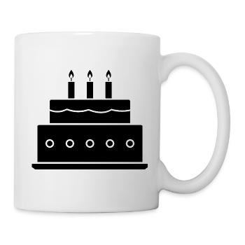 Gâteau d'anniversaire - Mug blanc - blanc - Droite