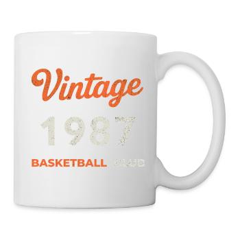 Vintage 1987 – Basketball Club Retro Birth Year - Mug - white - Right