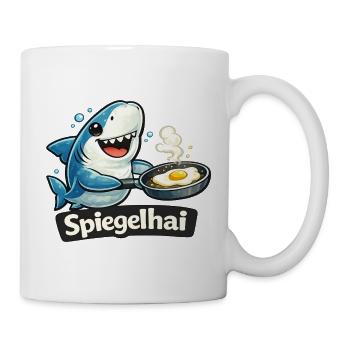 Mirror shark shark with fried egg funny pun - Mug - white - Right
