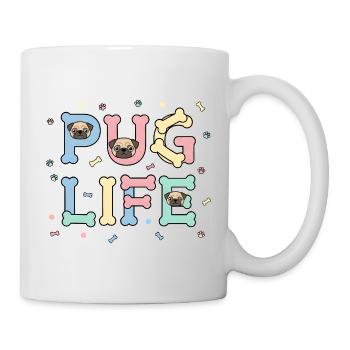 Pug Life Süßes Mops Hunde Design für Tierfreunde - Tasse - Weiß - Rechts