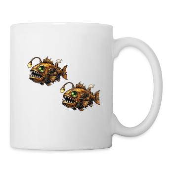 Piranhas des eaux profondes steampunk - Mug blanc - blanc - Droite