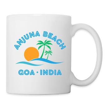 Anjuna Beach Goa Sonnenuntergang - Tasse - Weiß - Rechts