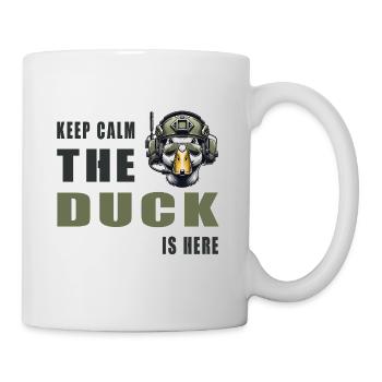 Stay calm, the duck is here - Mug - white - Right