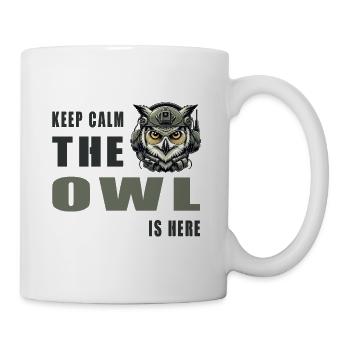 Keep calm, the owl is here - Mug - white - Right