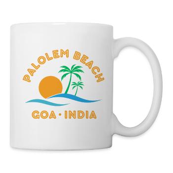 Palolem Beach, Goa, Indien, Sonnenuntergang - Tasse - Weiß - Rechts