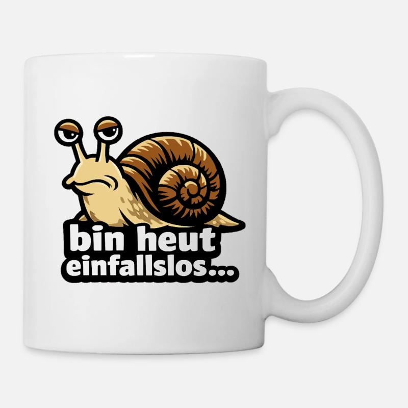 Gelangweilte Schnecke: Bin heut einfallslos - Tasse - Weiß