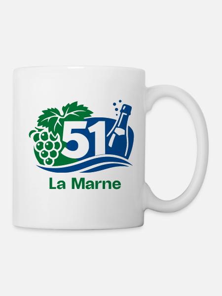 La Marne 51 Weinberg - Tasse - Weiß