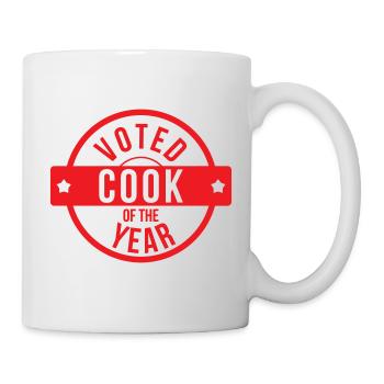 Voted Cook of the Year : Badge de Chef - Mug blanc - blanc - Droite