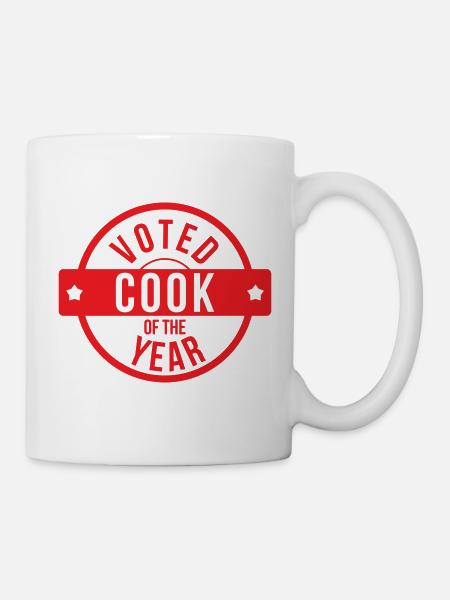 Voted Cook of the Year : Badge de Chef - Mug - white