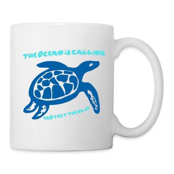 Sea Call Turtle Design - Mug - white - Right