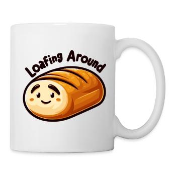 Loafing Around – Kawaii Brot Design - Tasse - Weiß - Rechts