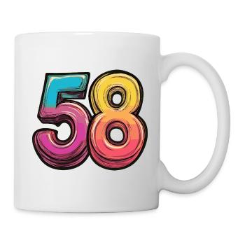 58 Nombre Coloré - Mug blanc - blanc - Droite