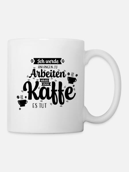 Kaffee_Spruch - Mug blanc - blanc