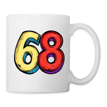 68 chiffres colorés - Mug blanc - blanc - Droite