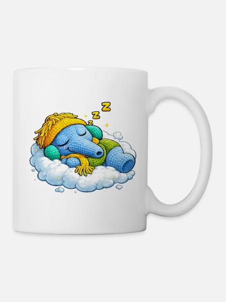 Leo Langnase schlafend - Tasse - Weiß