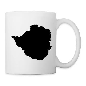 Karte von Simbabwe - Tasse - Weiß - Rechts