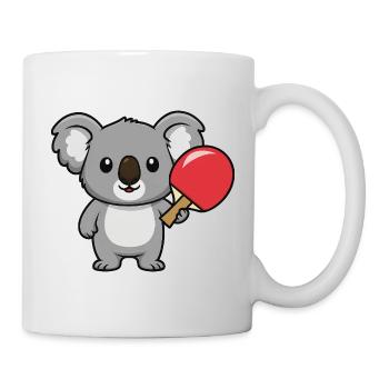 Süßer Koala Cartoon Tischtennis Australien Sport - Tasse - Weiß - Rechts