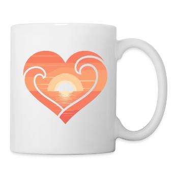 Heart sun by the sea - Mug - white - Right