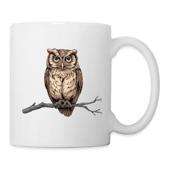 charming owl - Mug - white - Right