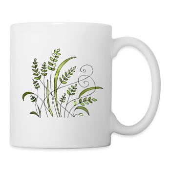 Blumen - Tasse - Weiß - Rechts