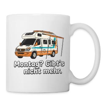 Monday there is no more camping travel - Mug - white - Right