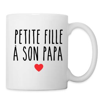 Petite fille à son papa - Mug blanc - blanc - Droite