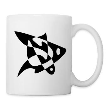 Poisson-Puzzle - Mug blanc - blanc - Droite