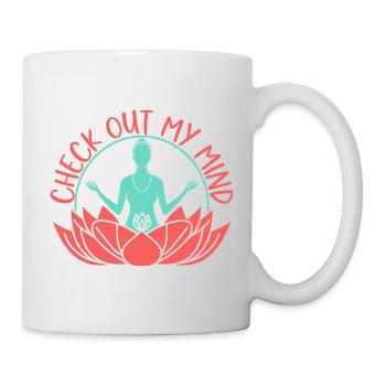 Yoga Check Out My Mind Funny Yoga - Tasse - Weiß - Rechts