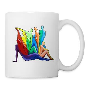 Silhouettes corporelles colorées - Mug blanc - blanc - Droite