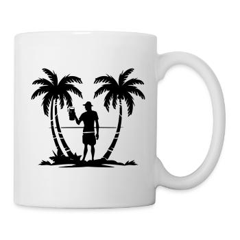 Holiday Palm Trees Beach Silhouette - Mug - white - Right