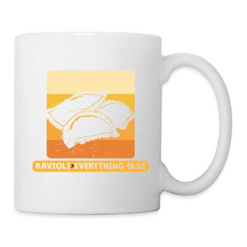 Ravioli > par-dessus tout le reste - Mug blanc - blanc - Droite