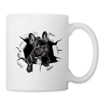French Bulldog Puppy Breaks Through - Mug - white - Right