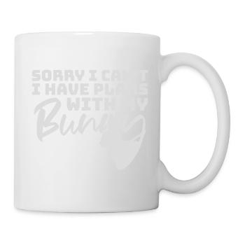 Sorry I Can't I Have Plans With My Bunny Hase Logo - Tasse - Weiß - Rechts