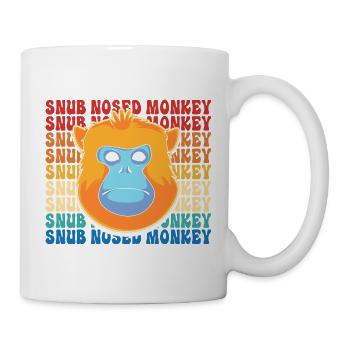 Singe à nez court Chimpanzé singe - Mug blanc - blanc - Droite