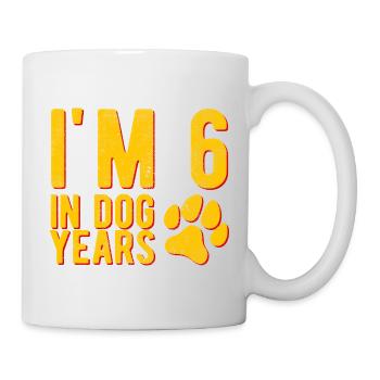I'M 6 In Dog Years 40 Years Birthday Funny - Mug - white - Right