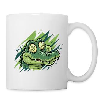 Crocodile Groove Cartoon Print - Mug - white - Right