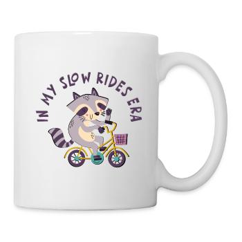 In My Slow Rides Era – Süßes Fahrrad Motiv - Tasse - Weiß - Rechts