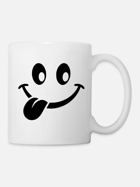 smilie - Tasse - Weiß