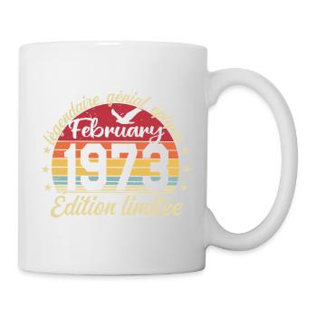 February 1973 Anniversary February 1973 Retro 1973 - Mug - white - Right