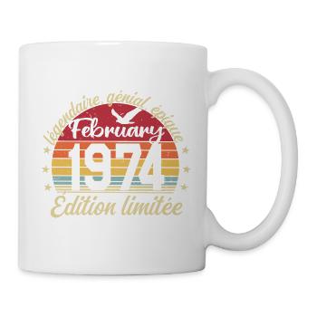 February 1974 Anniversary February 1974 Retro 1974 - Mug - white - Right