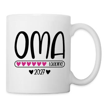 Oma 2027 loading mit Herzchen Ladebalken - Tasse - Weiß - Rechts